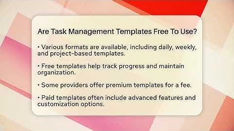 Are Task Management Templates Free To Use? - The Personal Growth Path