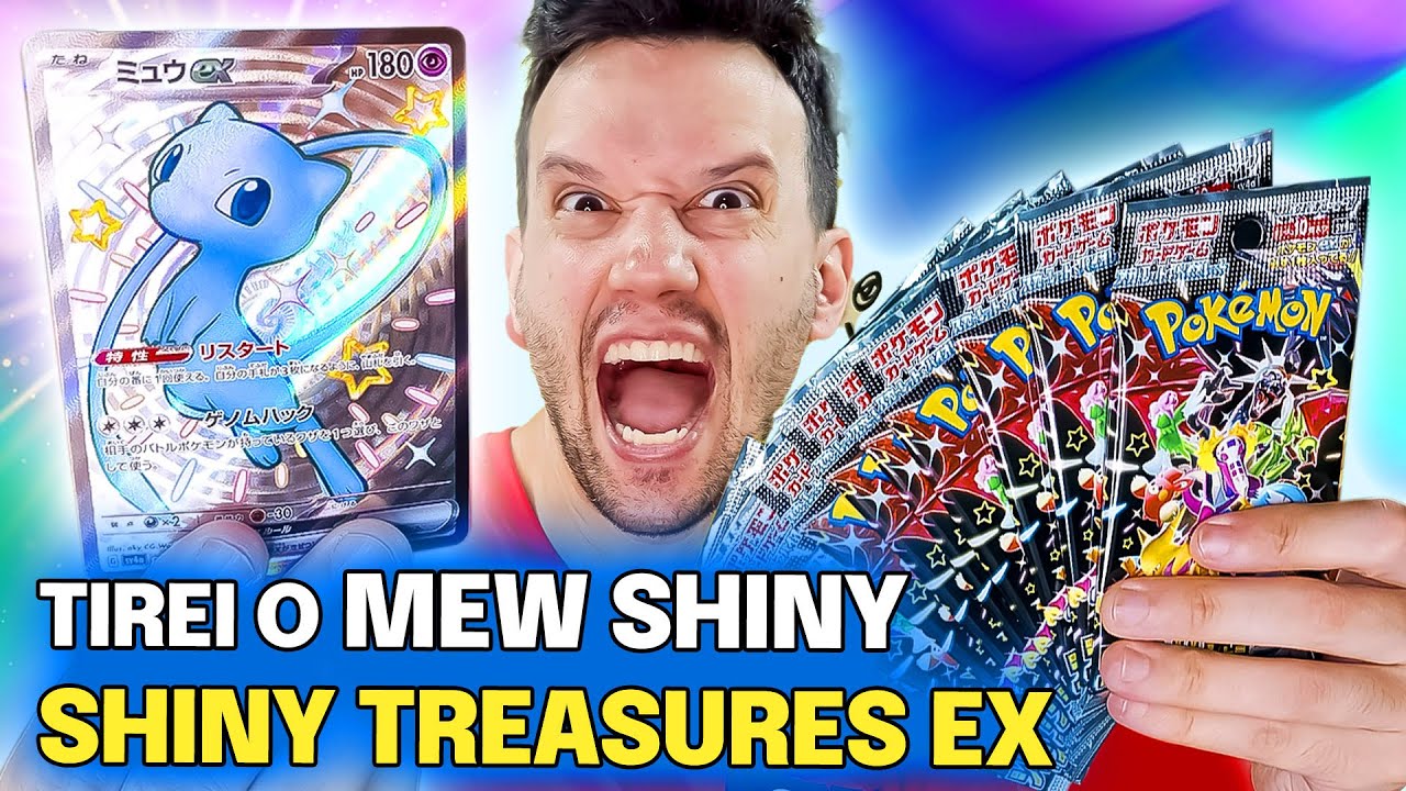 TIREI O MEW SHINY RARO da BOX SHINY TREASURES | CAPITÃO HUNTER CARTAS POKEMON TCG