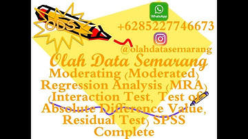 Moderating (Moderated) Regression Analysis (MRA) SPSS Complete