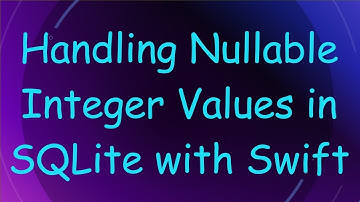 Handling Nullable Integer Values in SQLite with Swift