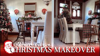 Vintage Christmas Dining Room Makeover: Grandma’s Nostalgic Christmas Style