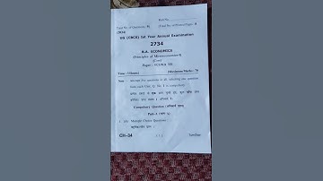 b.A 1st year//Economics(principles of Microeconomics) //2024 hpu//Question paper