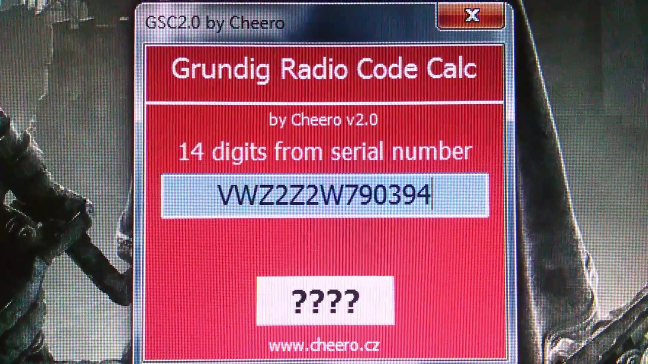 Grundig Serial Number Code Calculator