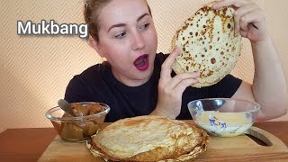 БЛИНЫ С ВАРЕНКОЙ СГУЩЕНКОЙ МУКБАНГ АСМР | PANCAKES WITH VARENKA CONDENSED MILK MUKBANG ASMR 먹방