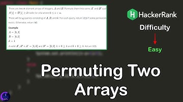 Permuting Two Arrays Problem in Java | Hacker Rank Interview Preparation | 1 Month Preparation Kit.