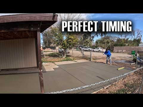 Pouring & Finishing a Large Driveway Slab | Pro Concrete Workflow - YouTube