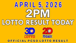 2pm Lotto Result Today April 5 2026 Swertres 3d Lotto Ez2 2d Lotto Pcso