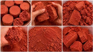 Red Clay Crushing ASMR| Super Satisfying Crunchy Sounds 😍✨#oddlysatisfying #satisfying #CrunchySound