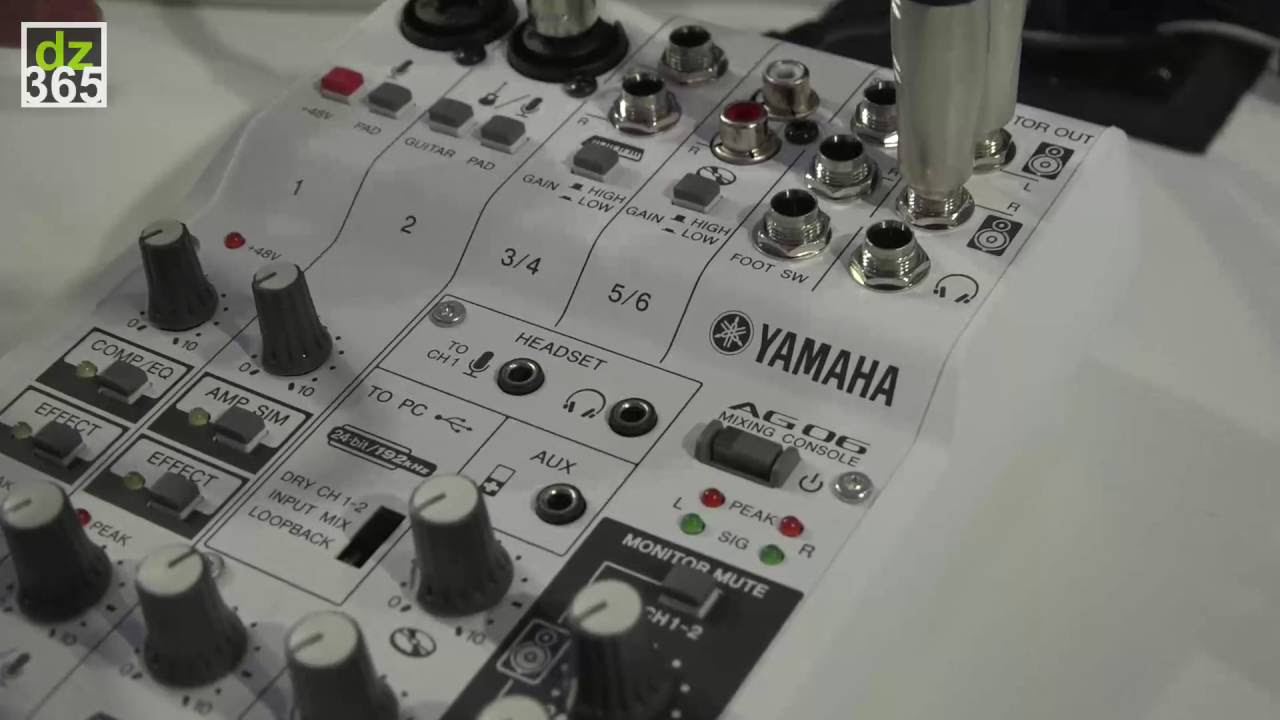 Yamaha AG06 mixing console & USB AI explained - YouTube