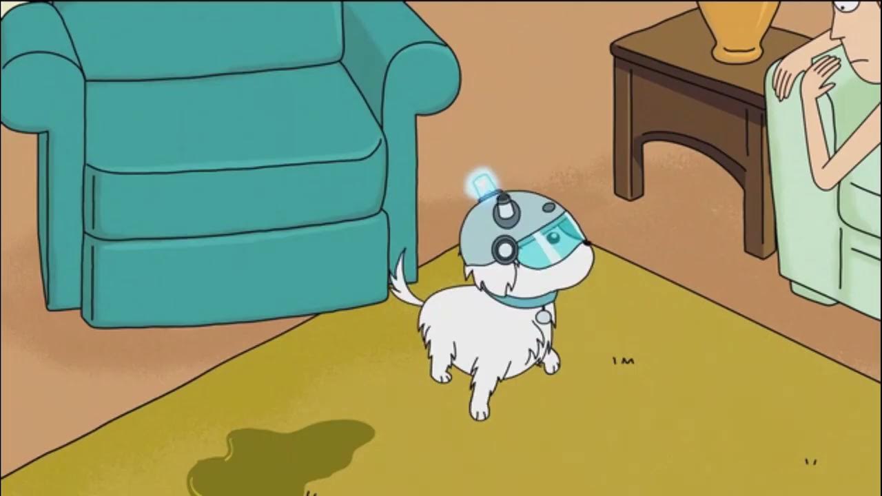 Rick hace inteligente a su perro Rick y Morty (Castellano / España) YouTube