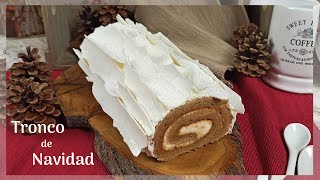 TRONCO de NAVIDAD🎄CANELA, JENGIBRE y DULCE DE LECHE | Bûche de Noël |Roll Cake|Cocinando Tentaciones