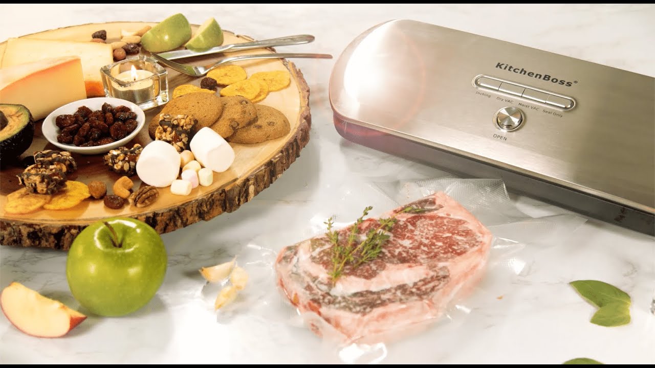 KitchenBoss Vacuum Sealer Machine for Dry & Moist Foods