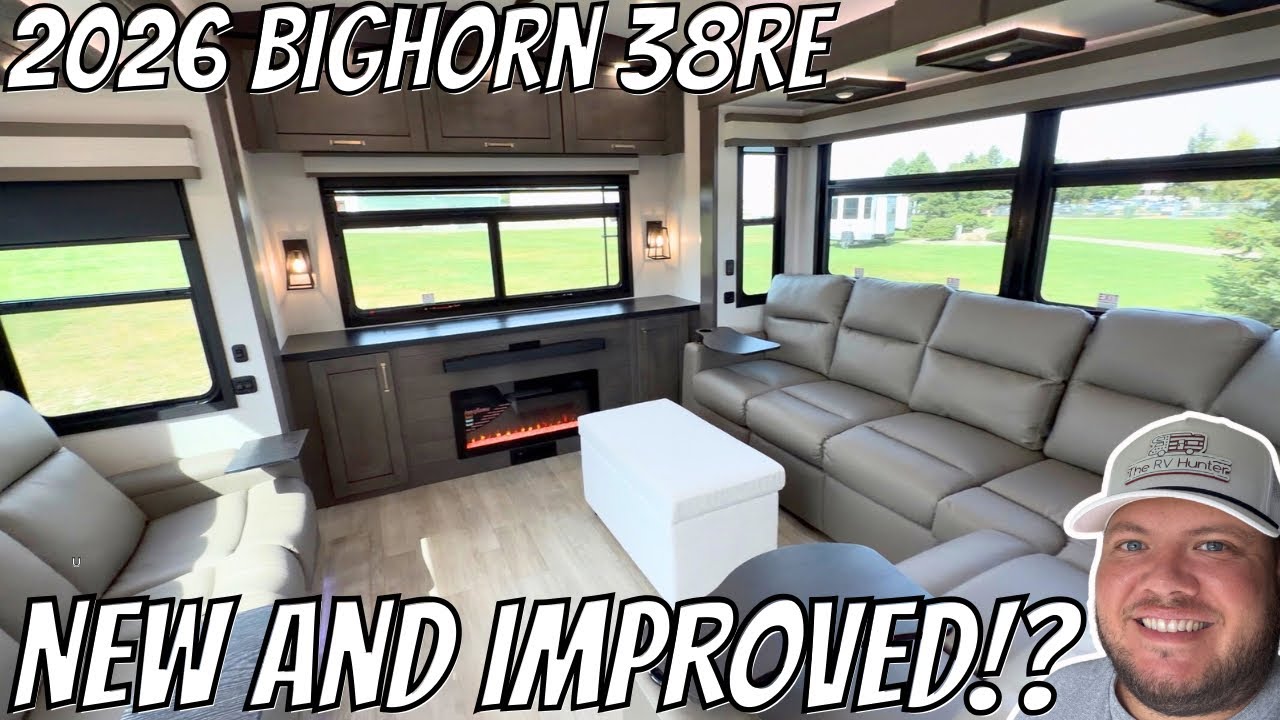 ОБНОВЛЕННЫЙ BIGHORN ПРИБЫЛ! Bighorn 38RE 2026 года | Задний развлекательный прицеп с пятым колесом