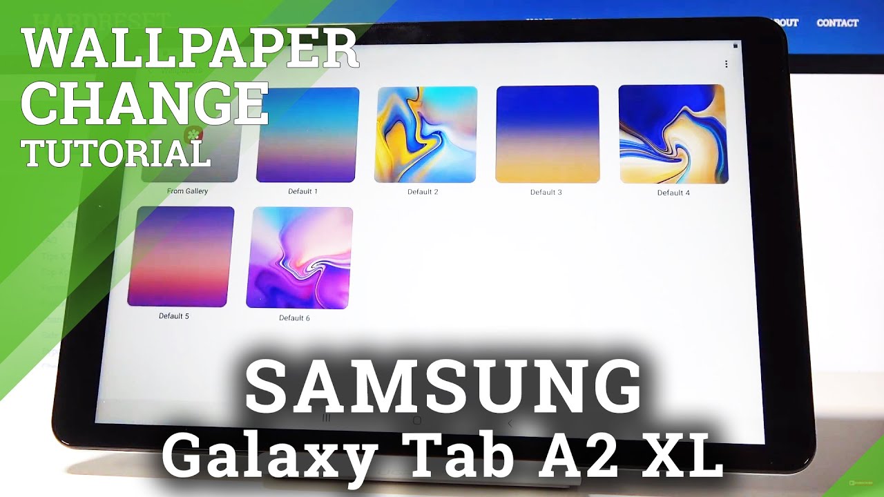 Change Wallpaper in SAMSUNG Galaxy Tab A2 XL - Desktop Update - YouTube