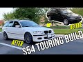 Insane e46 wagon build in 12 minutes  s54 powered bmw touring build  crazy bmw e46 transformation