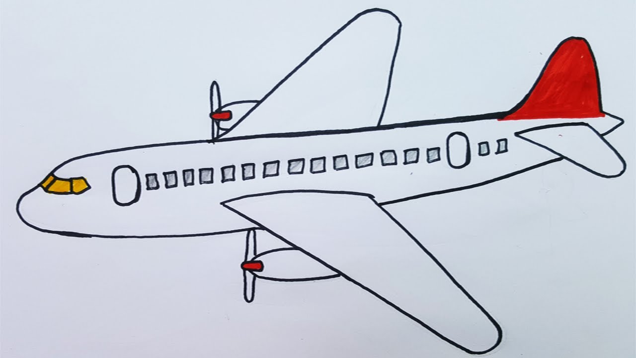 travel airplane drawing