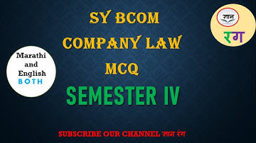 SYBCOM COMPANY LAW MCQ SEMESTER IV
