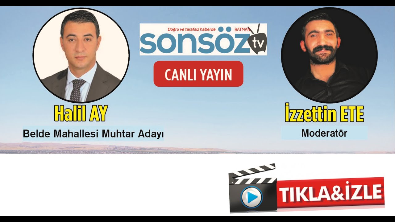 BELDE MAHALLESİ MUHTAR ADAYI HALİL AY YAYINIMIZDA