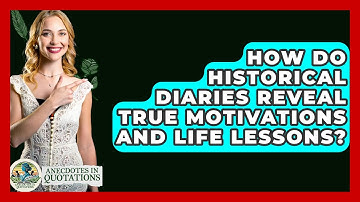 How Do Historical Diaries Reveal True Motivations And Life Lessons? - Anecdotes in Quotation
