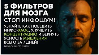 5 Стоических Фильтров для Мозга: Как ПОБЕДИТЬ Инфошум и Тревогу за 7 Дней