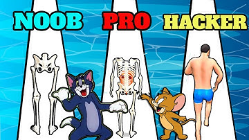 NOOB vs PRO vs HACKER | In Human Run | With Tom And Jerry | Clone Locker Gamer