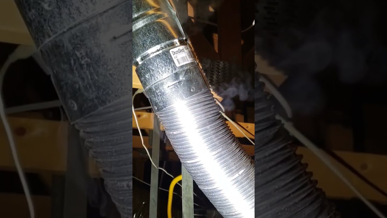 Some water💧 burning 🔥 off the furnace flue