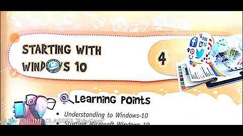 Class 3 | Computer | Lesson 4 | Starting With Windows 10 |