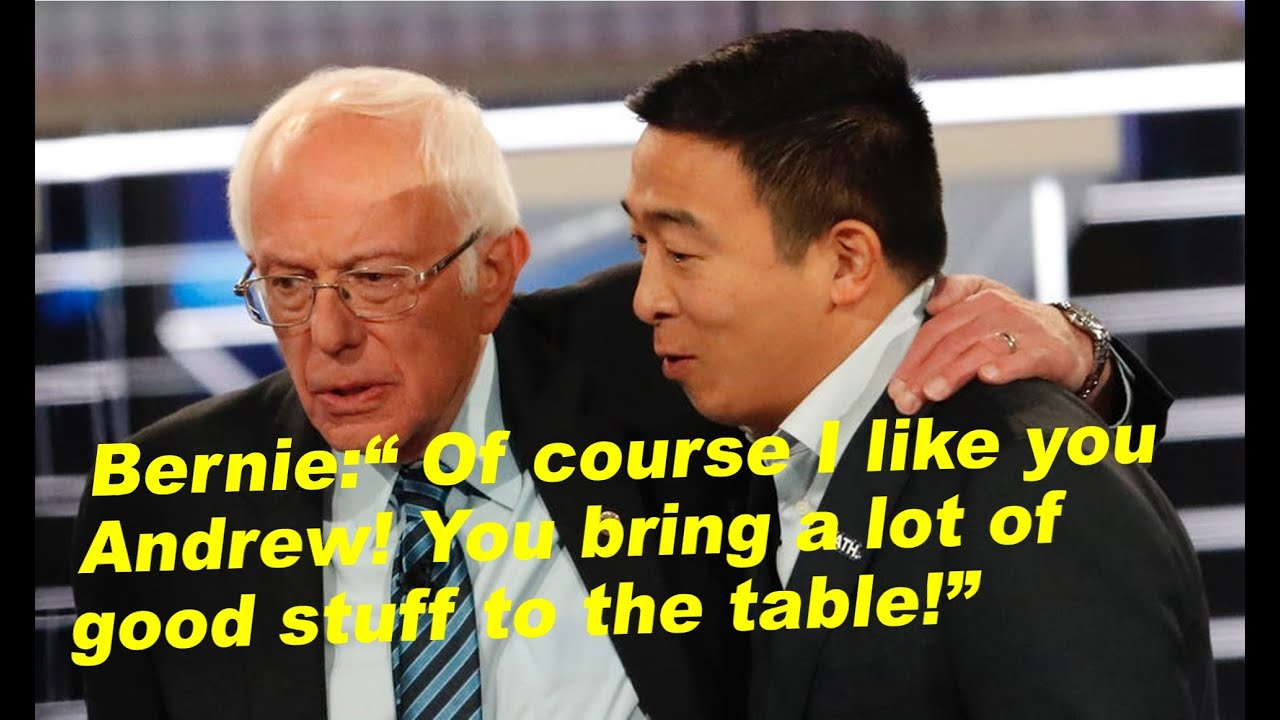 Andrew Yang VS Bernie Sanders UBI VS Job Guarantee; How'd Bernie Use