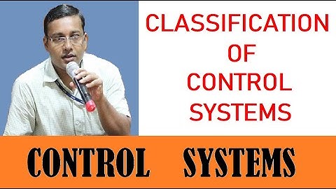 3. Classification of Control System