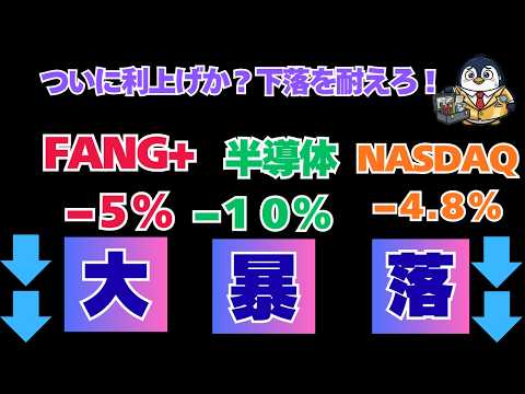 【利上げ懸念で米国株大暴落！】パニック売りするな！下落を耐えて買い場を待て！【半導体総崩れ】