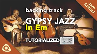Video thumbnail of "Gypsy Jazz Backing Track in Em"