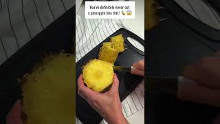 This pineapple cutting method is super easy just follow along with me! 🍍✨