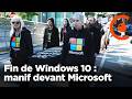 Fin de Windows 10 : manifestation devant le siège de Microsoft contre l'Obsolescence programmée