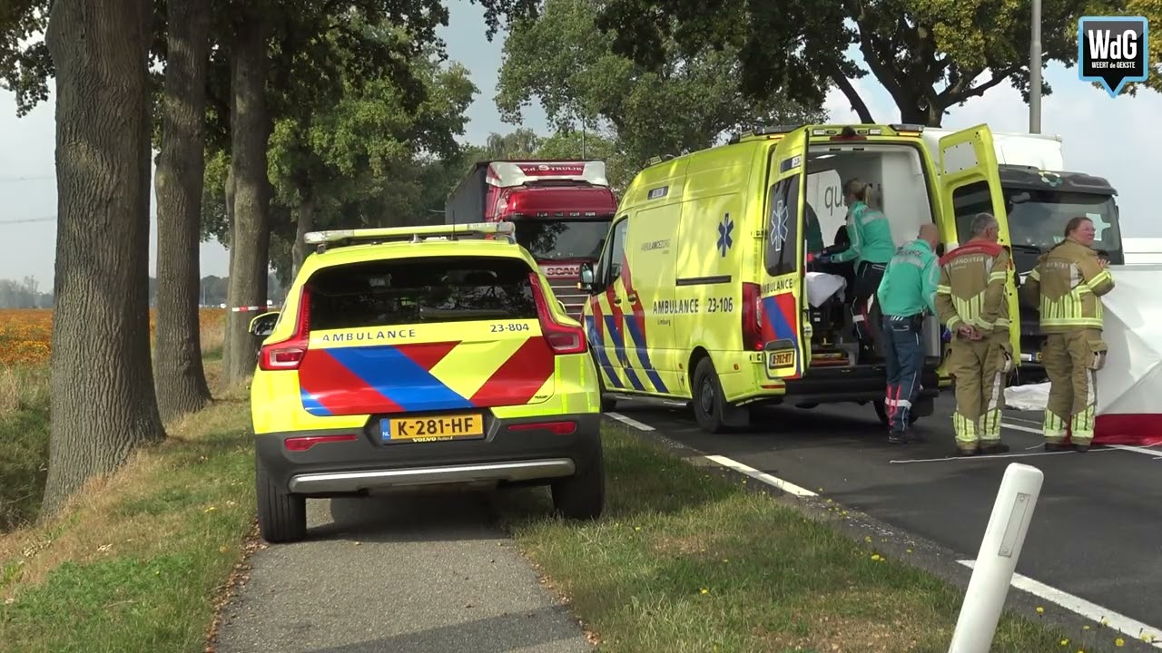 Fietser overleden bij ernstig ongeval op de N280 bij Baexem