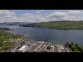 Aerial Video of Lake George NY from Exit 22 of the Adirondack Northway...