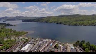 Aerial Video of Lake George NY from Exit 22 of the Adirondack Northway...