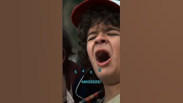 Mike jumps off cliff and saved by eleven #mike #dustin #eleven #strangerthings #milliebobbybrown