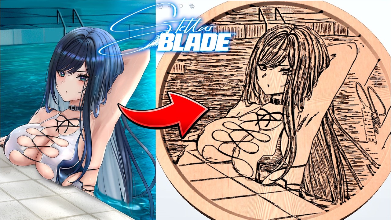 Raven – Stellar Blade CNC Engraving