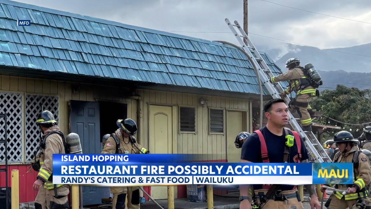 Maui firefighters take out fire at Randy's Catering & Fast Food in Wailuku