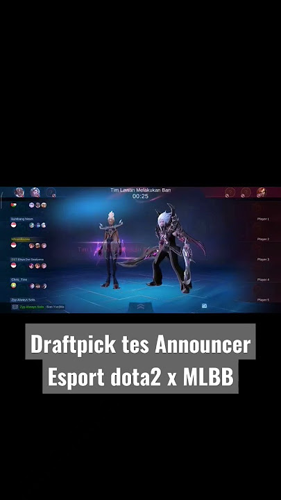 Draftpick tes voice announcer team esport dota2 TI X MLBB #scriptvoiceml #hnamikazee #scriptml