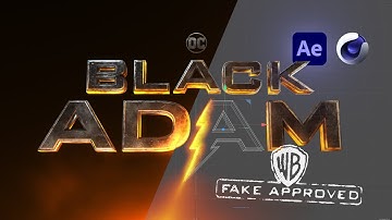 How I Faked the BLACK ADAM 3D Logo Animation in After Effects & C4D ... and Hollywood approved!