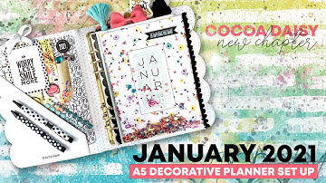 Jan 2021 Cocoa Daisy A5 Planner Set Up & Flip Through