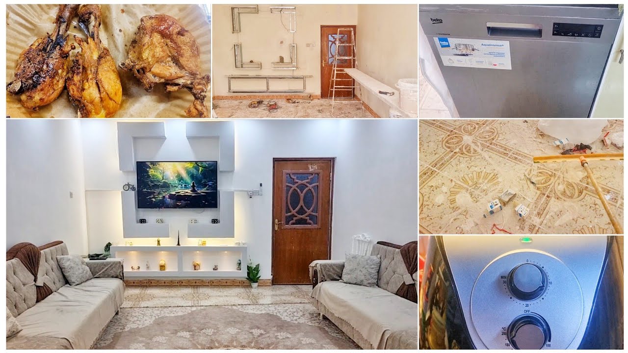 تغييرات غرفة الخطار وشغل غسالة الماعين والقلايه الكهربائيه🥰🥰