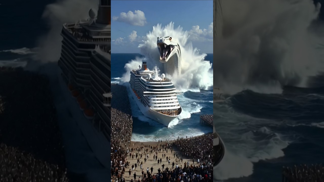 A big anaconda attack a cruise ship 