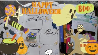 October 2022 Plan With Me 👻Halloween Theme🎃 Harry Potter Background Music!🧙🏼‍♀️ 🧙🏼