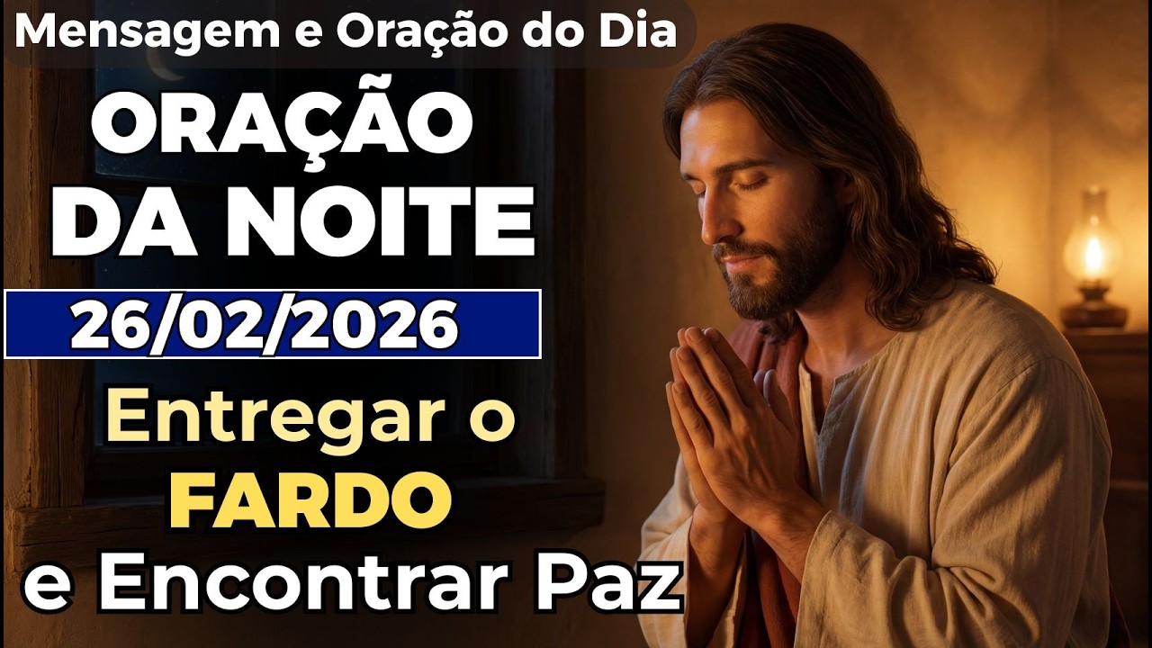 Oração da Noite para Entregar o Fardo e Encontrar Paz - Mensagem e Oração do Dia