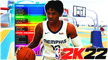 NBA 2K22 JA MORANT BUILD | INSANE PG BUILD W/ CONTACT DUNKS & HOF PLAYMAKING | 59 BADGES