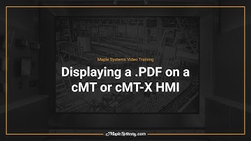 How to Display a PDF on your cMT Series HMI
