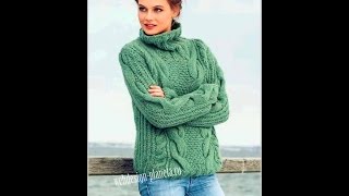 Женский Джемпер Спицами - фото - 2019 / Female Sweater Knitting Needles Photo /Weibliche Strickjacke Женский Джемпер Спицами - фото - 2019 / Female Sweater Knitting Needles Photo /Weibliche Strickjacke