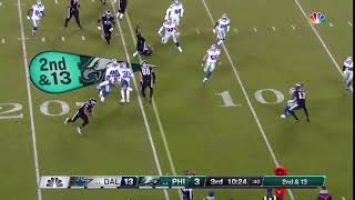 Zach Ertz Laterals to Golden Tate for First Down (Eagles vs  Cowboys, Week 10)